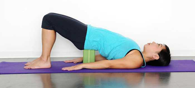 supported bridge pose